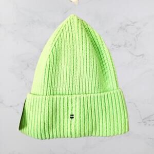 Athleta On Track Beanie Wool Blend One Size Green